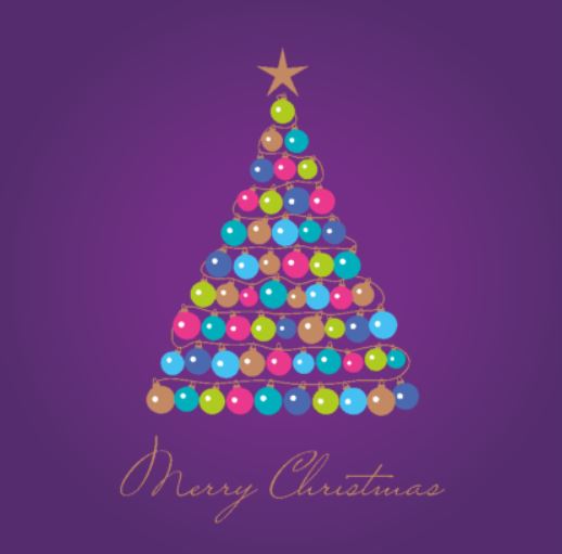 Bright Tree Christmas Cards